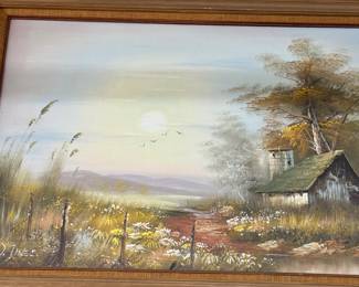 Framed oil paintings