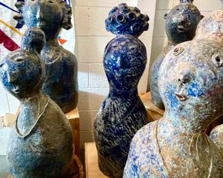 hand made ceramic sculptures