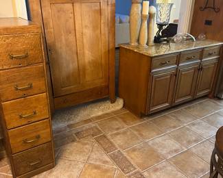 Antique 4 Drawer File Cabinet