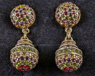 Heidi Daus Swarovski Crystal Stud Earrings