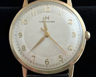 Vintage Hamilton 34mm 10K Rolled Gold Plated Steel Mechanical Watch 
