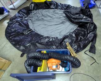 Sayok Portable Inflatable Planetarium Projection Dome Tent, Main Photo Is From Amazon And Not An Actual Depiction Of Item, Actual Item Could Vary, Includes Air Blower With 80% Sound Dampening Custom Built Encasement And Sound Dampening Adhesive Sheets