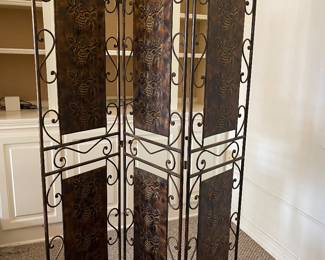 Metal room divider in Bronze