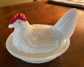 Westmoreland hen in a basket