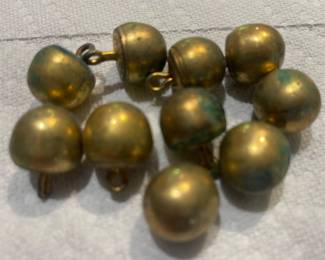 Antique Brass ZOUAVE Ball button H>V> ALLIEN New York & CO