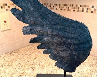 313  Contemporary Black Sculptural Wing Sculpture