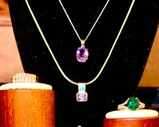 Beautiful Gold Silver  Gemstones