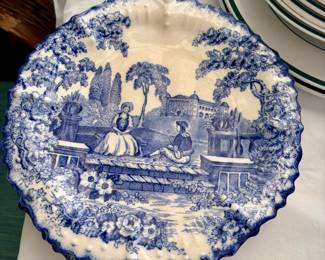Romantic Staffordshire England China Plates
