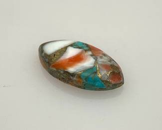 Spiny Oyster Copper Turquoise Cabochon