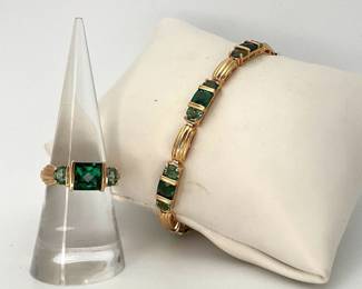 Emerald Ring & Bracelet