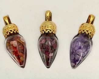 Gemstone Filled Pendants
