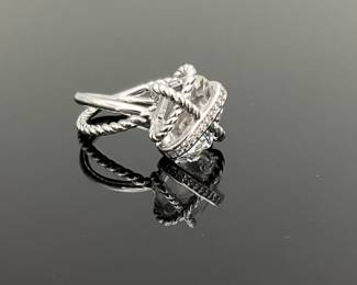 Silver Ring with Clear Stone