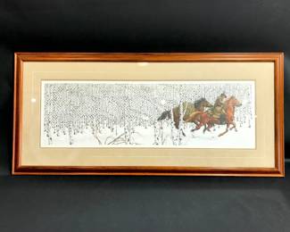 Signed Bev Doolittle "Sacred Ground" Framed Print