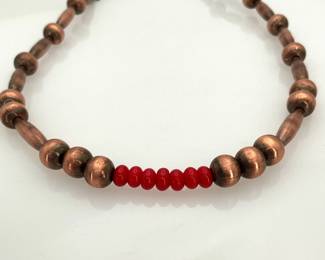 Copper and Coral Necklace