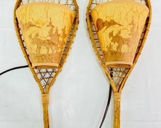 Vintage Snow Shoe Wall Lamps