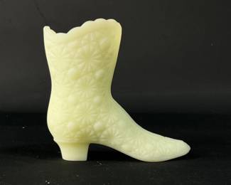 Fenton Uranium Glass Boot