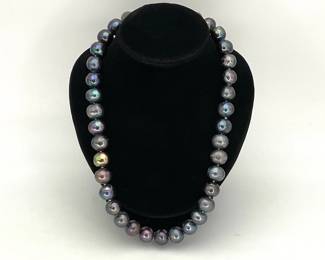 Black Cultured Freshwater Pearl Necklace