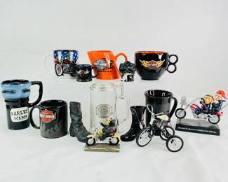 Harley Davidson Stein and Bearfoots Harley Bear
