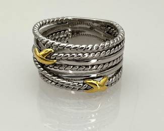 Sterling Silver Two-Tone Ring