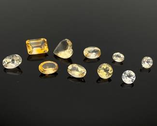 Citrine and Tourmaline Stones