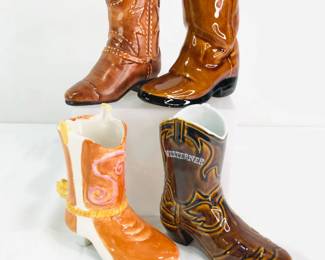 Western Boot Vases