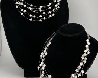 Multi Strand Freshwater Pearl Necklaces