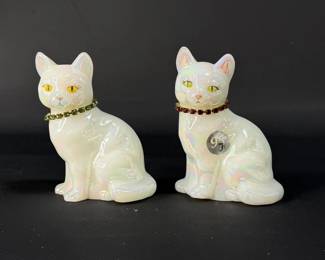 Iridescent Fenton Cats