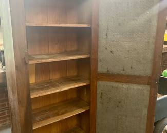 interior of the tin-front cupboard