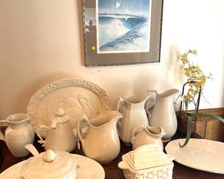 Ironstone & white ceramic platters