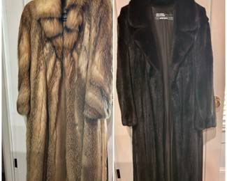 Fox & mink full length coats