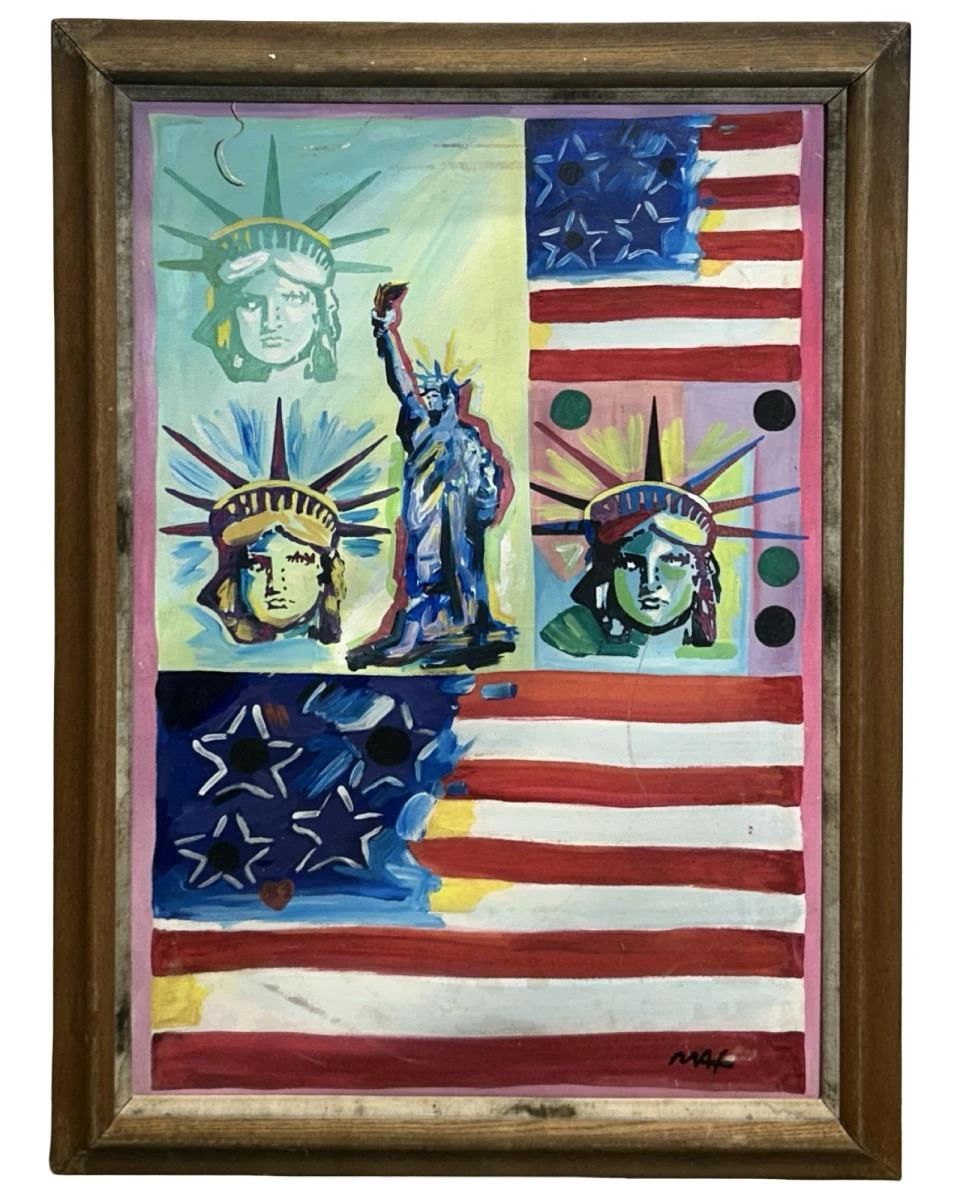 Signed Peter Max Acrylic on Canvas