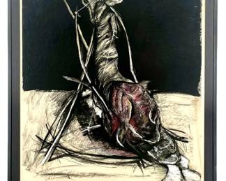 Signed William B. Clark Oil Pastel on Paper