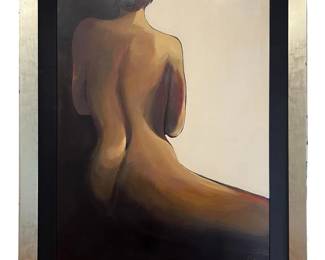 Signed Liz Jardine Nude Female Oil on Canvas