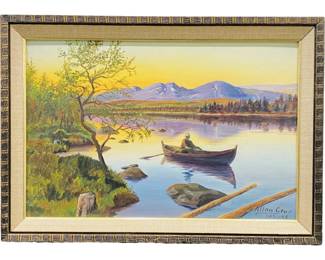 “Golten Sjø" Allen Grov Signed Oil on Board