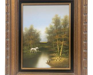 Signed William Koenig Forest Landscape Oil on