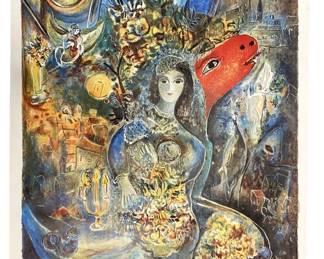 Limited Edition Marc Chagall “Bella" Lithograph