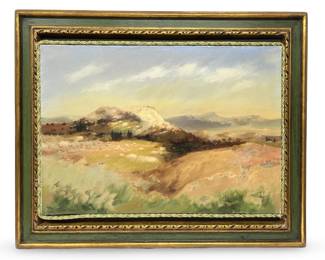 Signed Pierre Gautiez Landscape Oil on Canvas