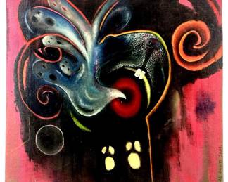 Abstract “Angaligas Ghosts" 50.04. Oil in Canvas