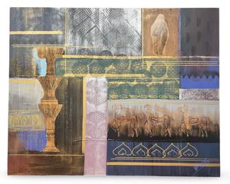 Large Lee Reynolds Mid Century Abstract Collage