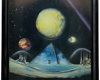 Marvin D. Price Signed Cosmic Spray Paint Art