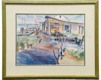 Limited Lithograph "Pier 88" Signed by Len Garon