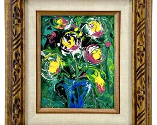 Original Nadine Leo Bouquet Acrylic on Canvas