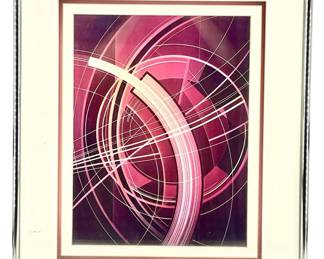 Signed 1984 “Time Lock” Abstract Dye Sublimation