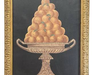 Ida Oranges Still Life Lithograph on Canvas