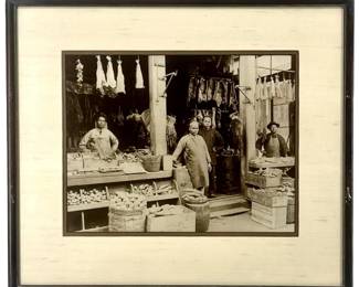 Circa 1890 Chinatown Grocery Store Photograph
