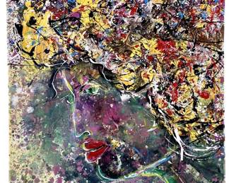 Signed Nadine “A Star was Born" Acrylic on Canvas