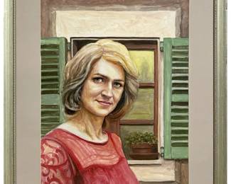 Signed Stanley S. Watercolor Portrait