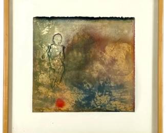 Framed Abstract 1996 Bernardi Lithograph