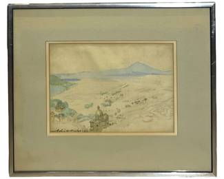 Signed Arthur B. Davies Mixed Media