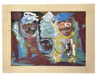 Abstract Karel Appel Acrylic on Paper